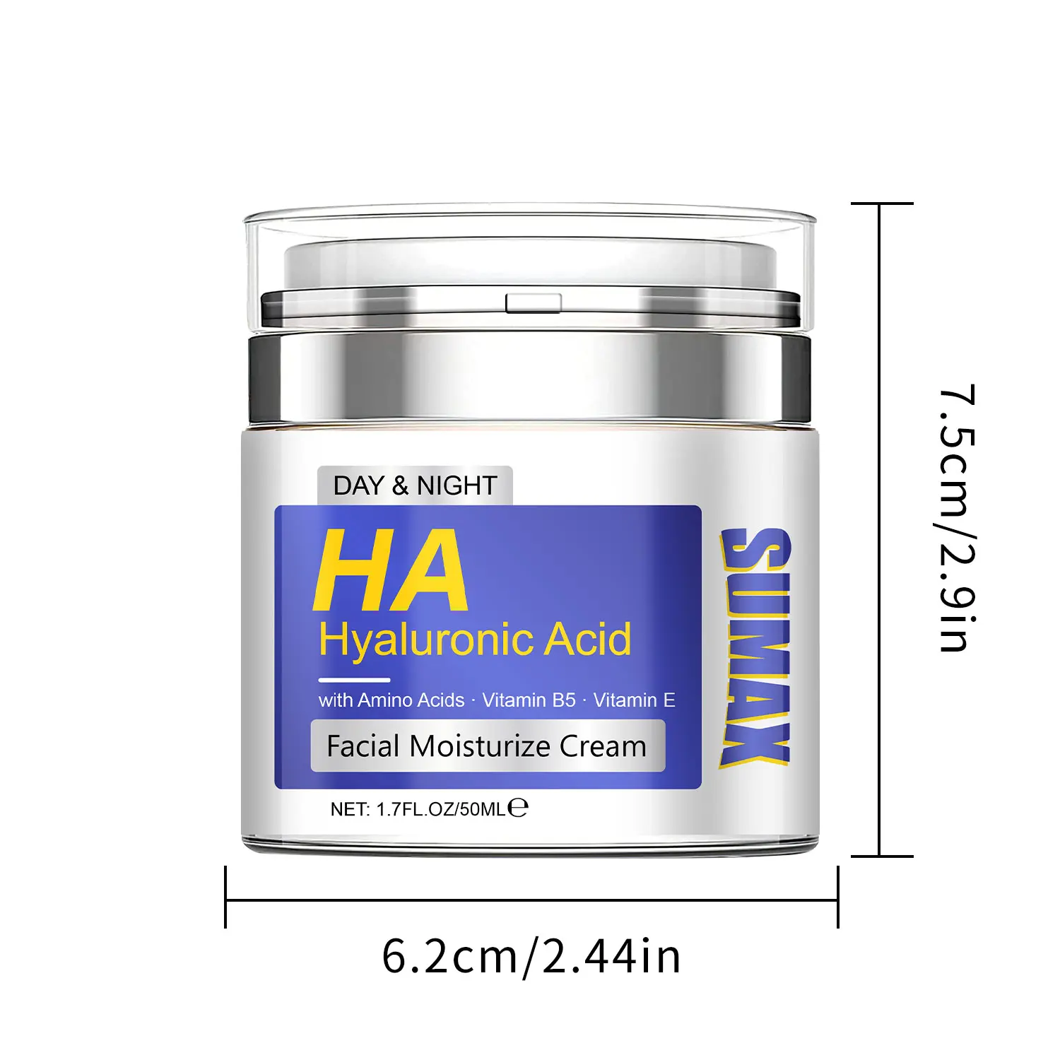 Sumax Hyaluronic Acid Moisturizing Cream 50ml Long Lasting Hydration Routine Skin Care