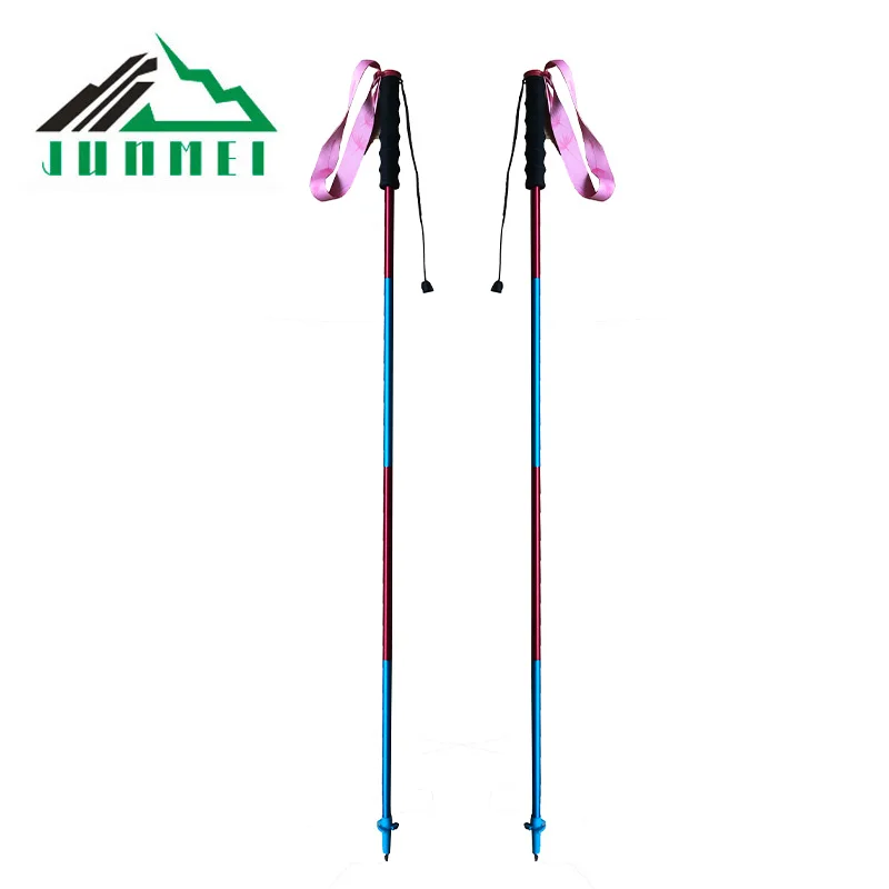 customized OEM High quality ultralight trail running pole wholesale portable 4 sections outdoor hiking equipment running pole