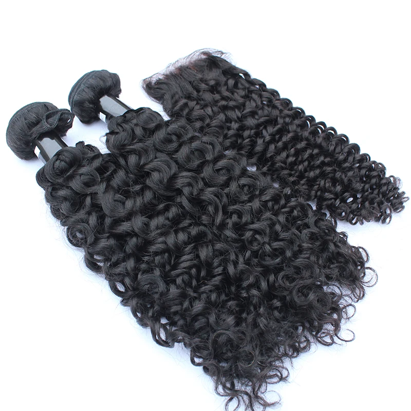 
hair weft 100% human Wholesale 16 18 20 with 16 transparent 4*4 closure in different texture 