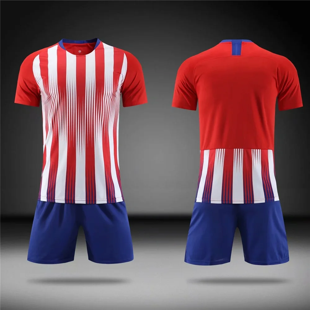 Wholesale mens quick dry football training uniform soccer game set jersey design thailand quality soccer wear