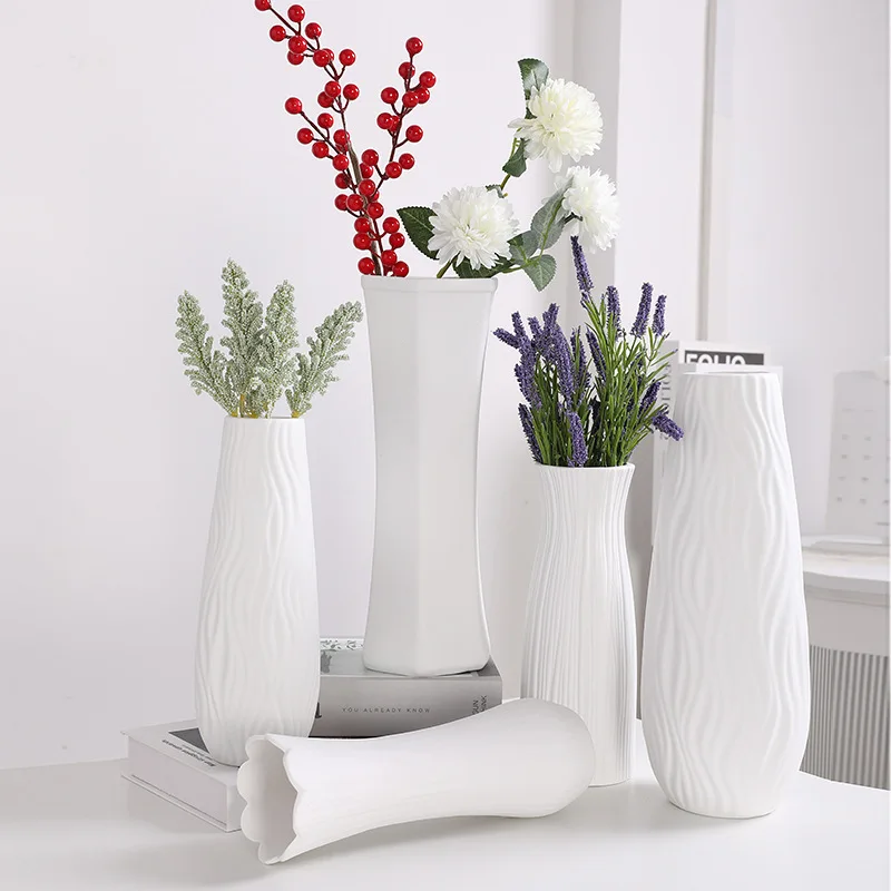 Bottle Shape Cheap Matt Ceramic Porcelain Flower Vase color white Ceramic Wedding Vases