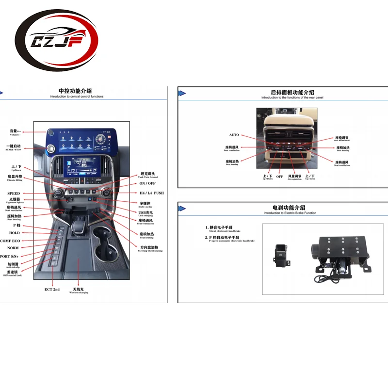 CZJF Manufacturers Wholesale Auto Parts Interior Kit For LC200 Upgrades LX 570 2008-2021