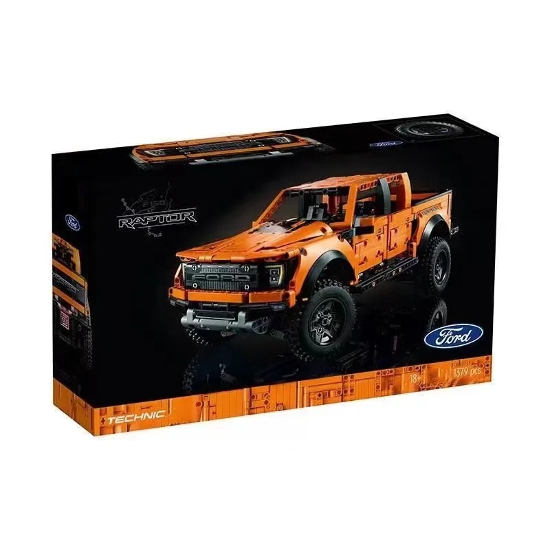 Совместим с Legoing 42126 orange Ford-Raptors F-150 пикап автомобиль головоломка собранные строительные блоки