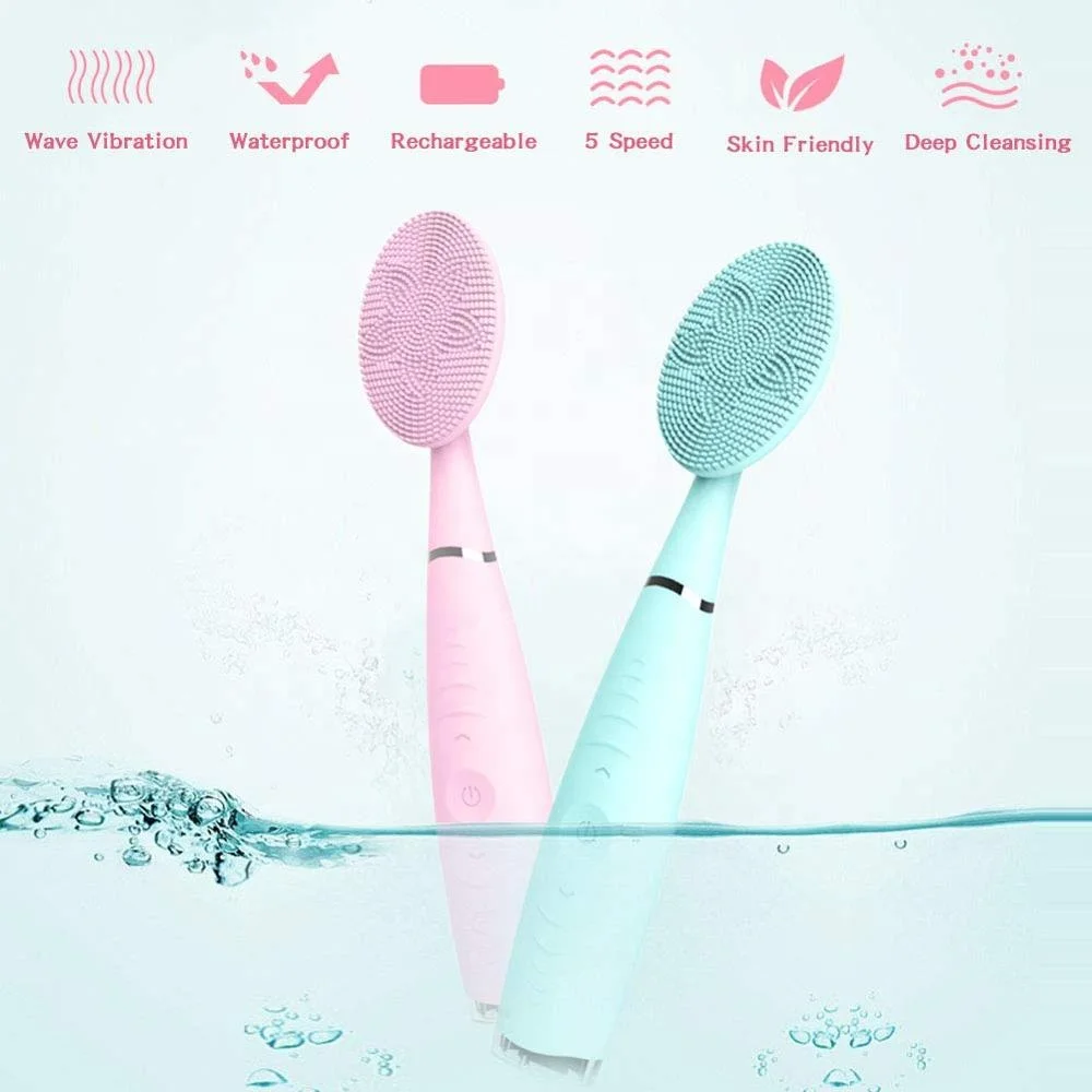New Design Handheld IPX6 Waterproof USB Face Cleansing Brush Facial Cleanser