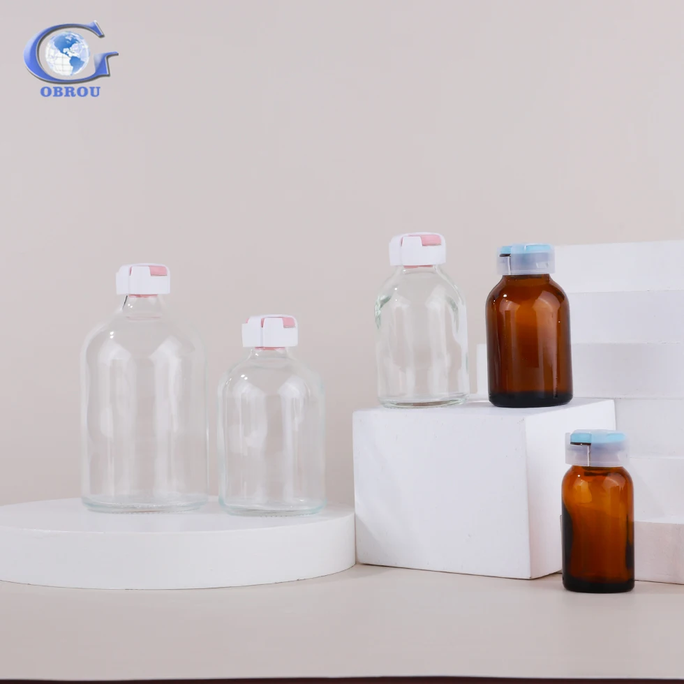 aluminum cover capping filling machine packaging amber clear medicine penicillin pharmaceutical amber glass bottle