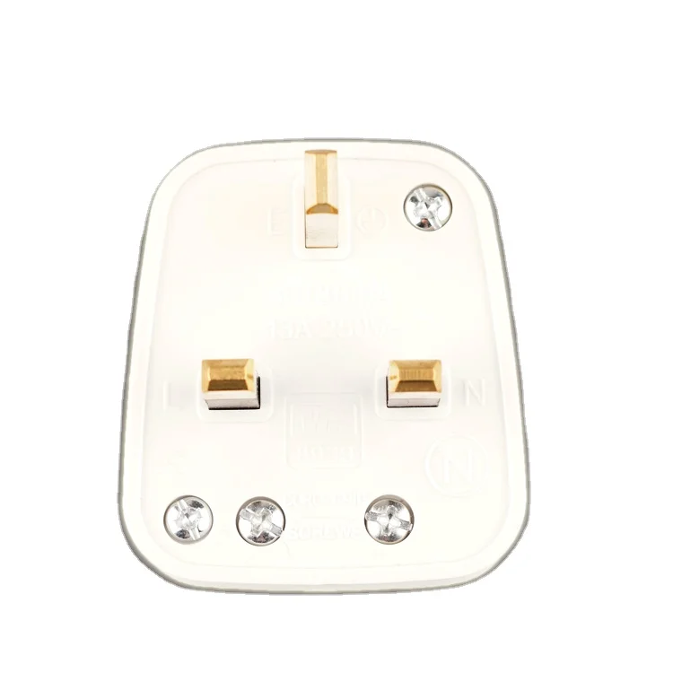 wholesale BS UK type G wiring electrical plug 3 pins with 13A fused black power industrial plug top