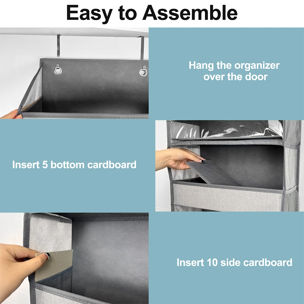 Nursery Closet Cabinet Over Door Organizer Baby Storage Shelf With Mesh Pockets