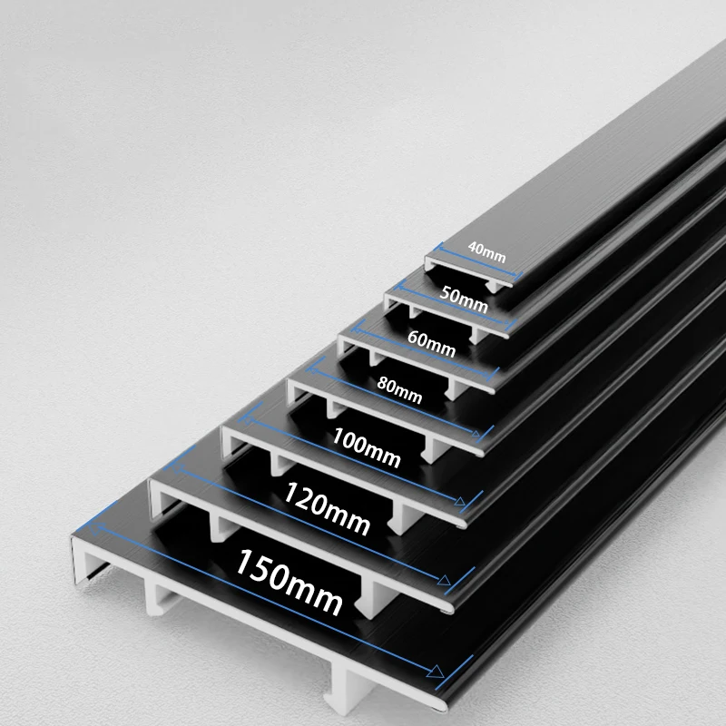 Custom Floor Decoration Aluminum Metal Skirting Baseboard Trim Aluminum Profile For Hidden Skirting Board Metal Baseboard