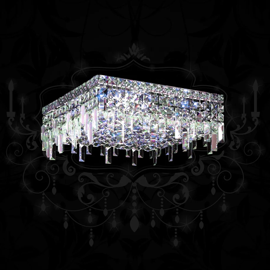 
square rectangle round crystal chandelier modern ceiling light for home house bedroom living room live casa restaurant luxury 