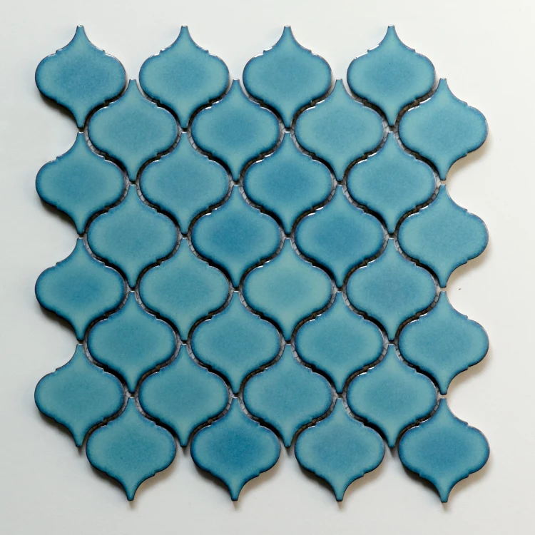 Blue Ceramic Porcelainall Color Pool Mosaic Tilev Swimming Pool Tiles Interior Wall Glass Hexagon Glazed CN;GUA Glossy Modern
