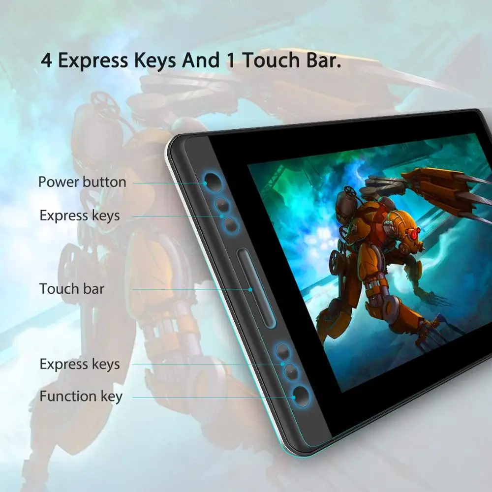 Графический планшет Huion Kamvas Pro 13 для рисования 1920x1080 разрешение