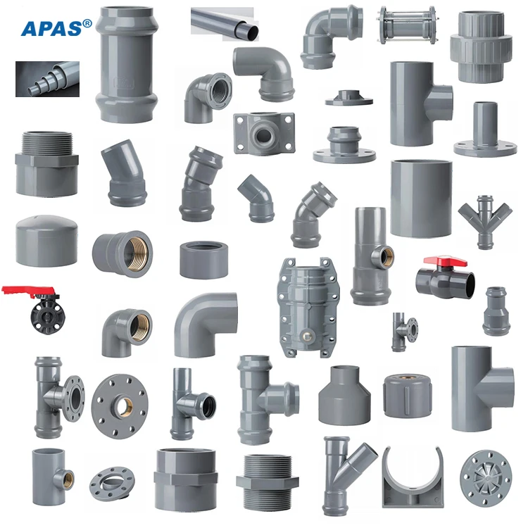 APAS Factory Direct ASTM SCH80 SCH40 Din Asni Jis Cns Compact Single Double Union Ball  Valve Pvc Pipe Fittings for water supply