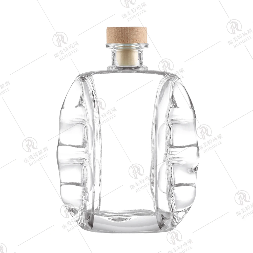 manufacture super flint  bottle high quality spirts rum gin whisky cognac XO brandy glass bottle
