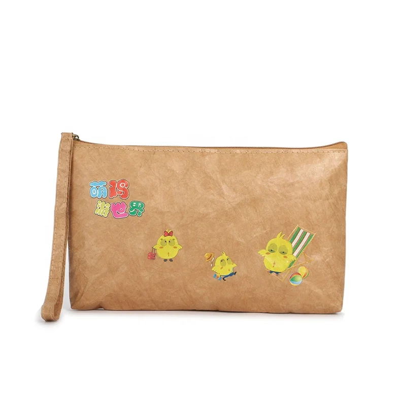 Top grade GRS certificate Water Resistant Chick printed biodegradable waterproof  women custom tyvek paper wallet