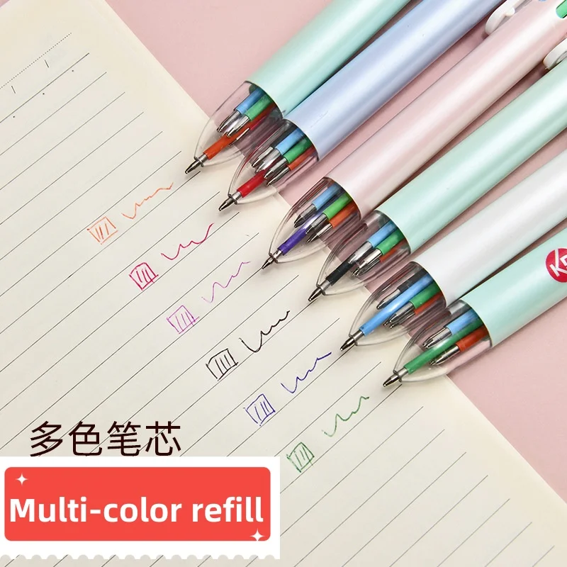 Custom Logo Multicolor Ballpoint Pen 0.5mm Plastic Click Promotion Retractable Black/Blue/Red/Green 4 Colors Writing Gifts