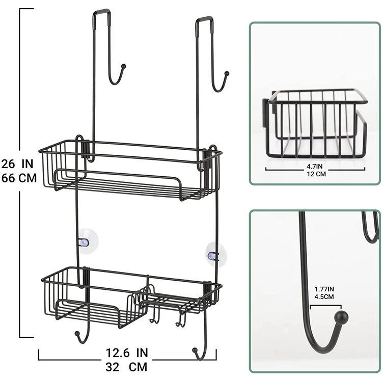 Bathroom storage rack the rack hung on the door can be used to place bath balls soap toiletries applicable to bathroom kitchen