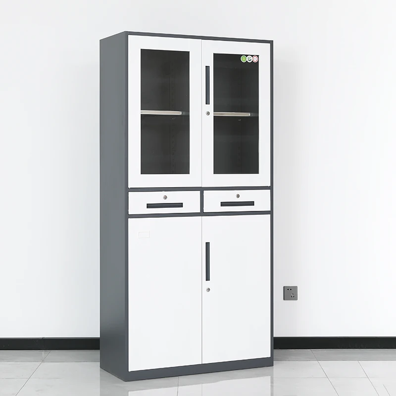 Высококачественный Безопасный 2 двери металлический шкаф для хранения офисный стальной современных рабочих мест