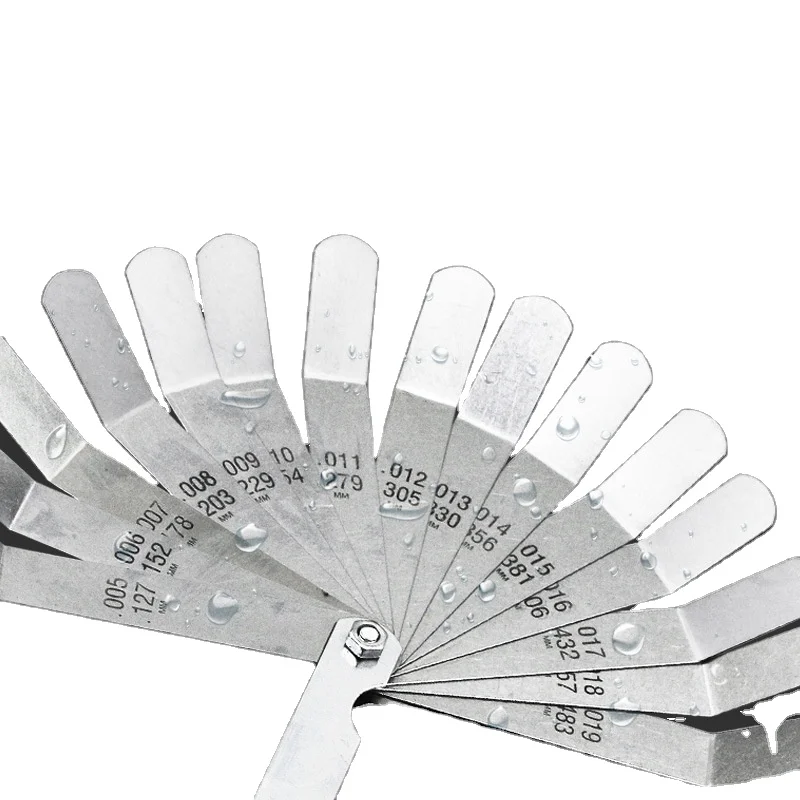 0.127-0.508MM Metric Imperial Feeler Gap Gauge Stainless Steel High-precision Monolithic Valve Plug Gauge Thickness Measurement
