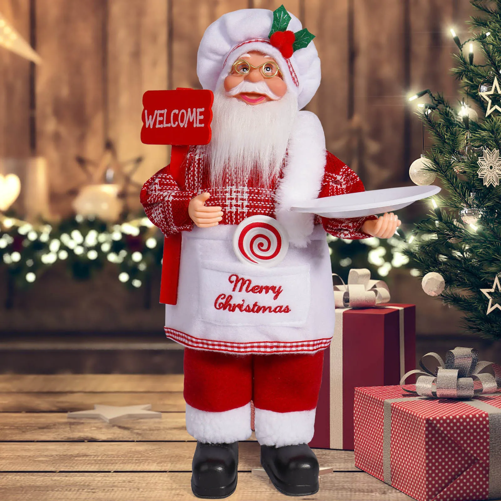 A212 12 inch Santa Claus doll standing posture Santa Claus doll window decoration supplies gifts