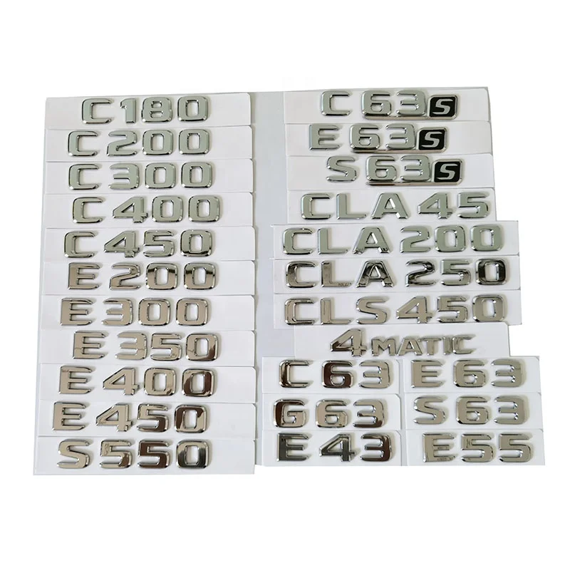Новый стиль AMG задняя буква эмблема 3D ABS плоский багажник логотип значок украшение для Mercedes-Benz C63 E63S