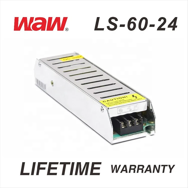 Ultra-thin 24V 2.5A 60W LED driver LS-60-24 LED power supply for LED light