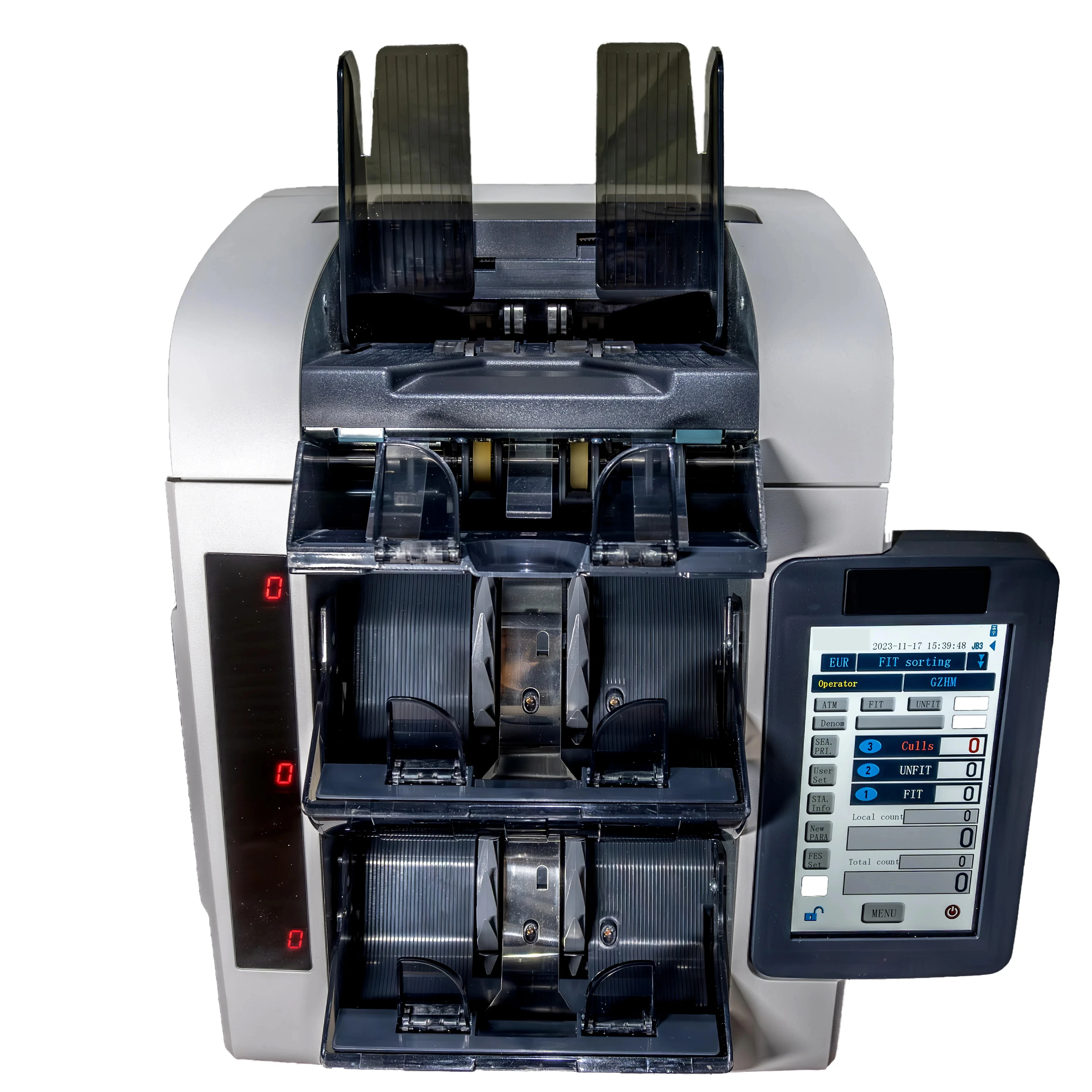 3 pockets banknote sorter/counter