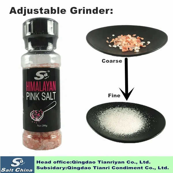 Natural Unrefined Himalayan Pink Salt Himalayan Rock Salt With Grinder Food Grade Himalayan Salt 3-5mm OEM Welcome