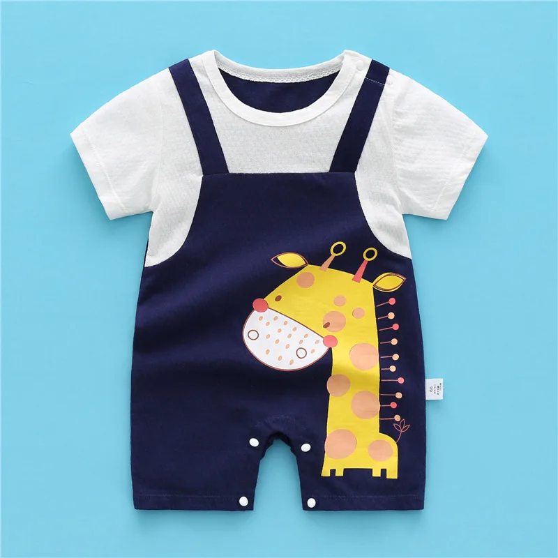 OEM Ins Long Sleeve One Piece Cotton Baby Romper cartoon printed Baby Romper