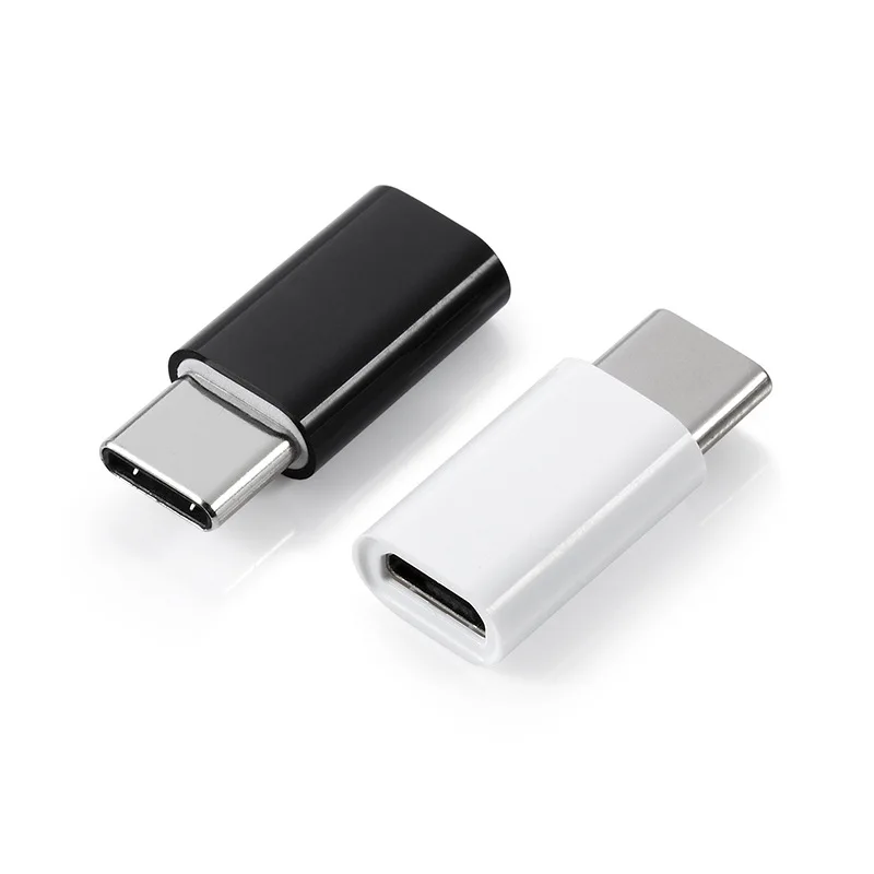 USB C to Micro USB 2.0 Male to Female Adapter Black White otg type c to usb 3.0 adapter quick connector