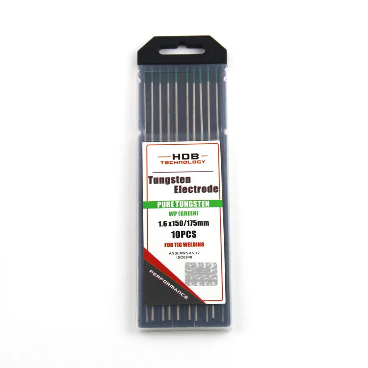 
HDB 99.8% WP tungsten rod Tungsten Material 2.4mm pure green easy arc welding 