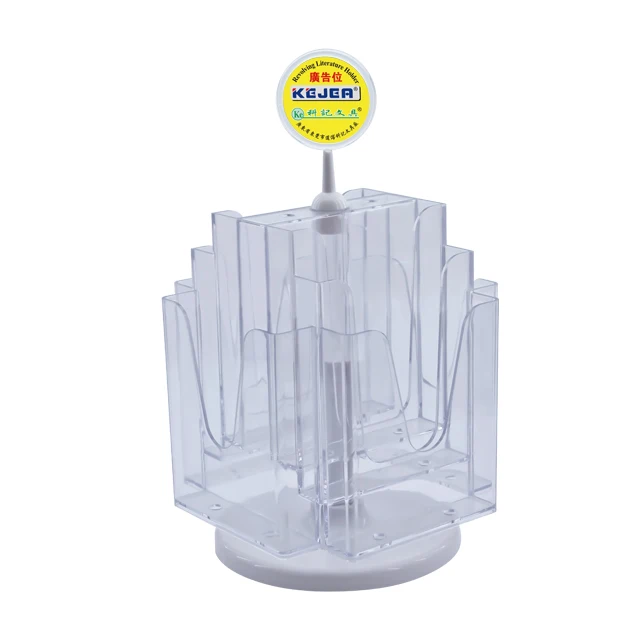 Factory Price 3 Tier Rotating Brochure Display Stand Floor Standing Brochure Display Rack Pos Leaflet Holder