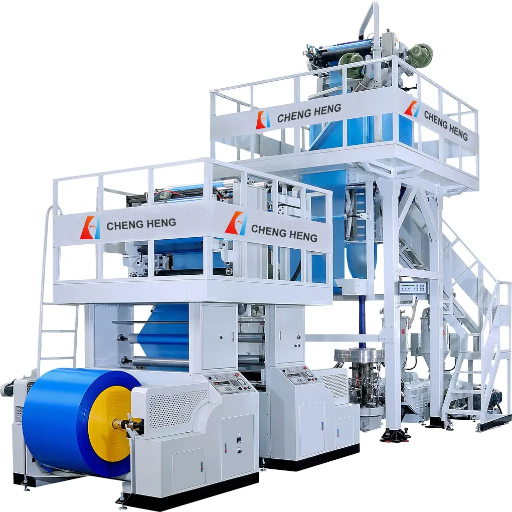 1 to 7 Layers Custom Width 4 Meters Rotary Die Head Plastic Co-ex Films Blowing Machine Extruder