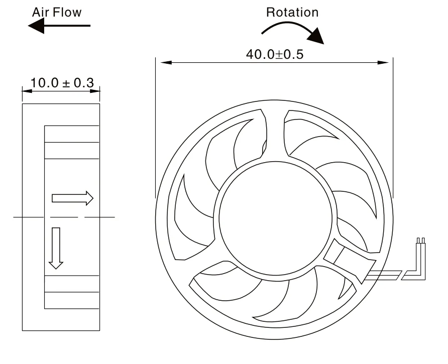 4010 mini dc brushless waterproof fan axial flow fan