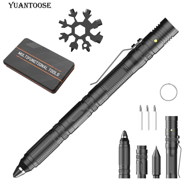 Многофункциональный инструмент для выживания, ручка для самозащиты, многофункциональный инструмент, набор тактических ручек