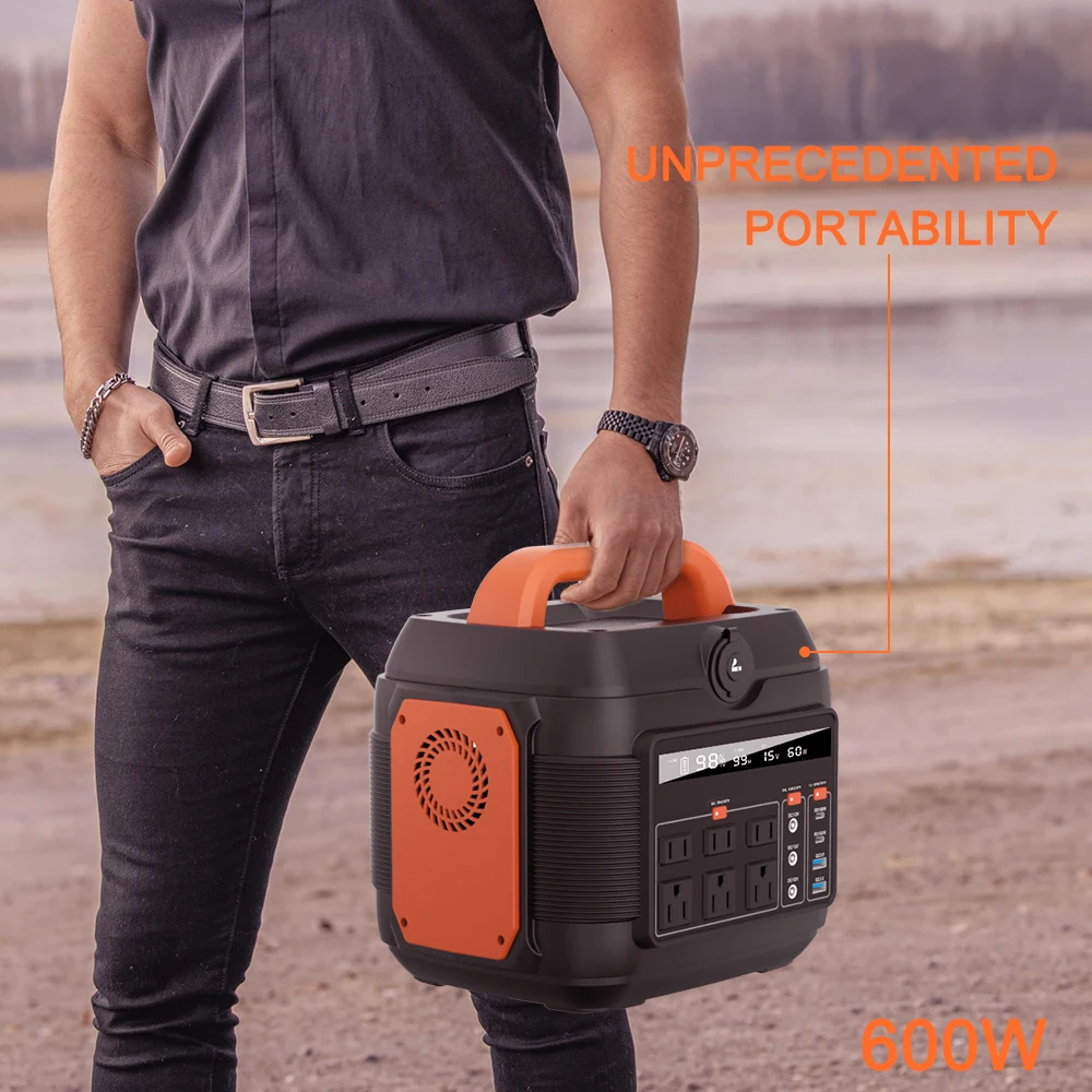 hot selling Portable Power Generator 600w solar portable power station with panel Solar Portable Energy for Outdoor Camping