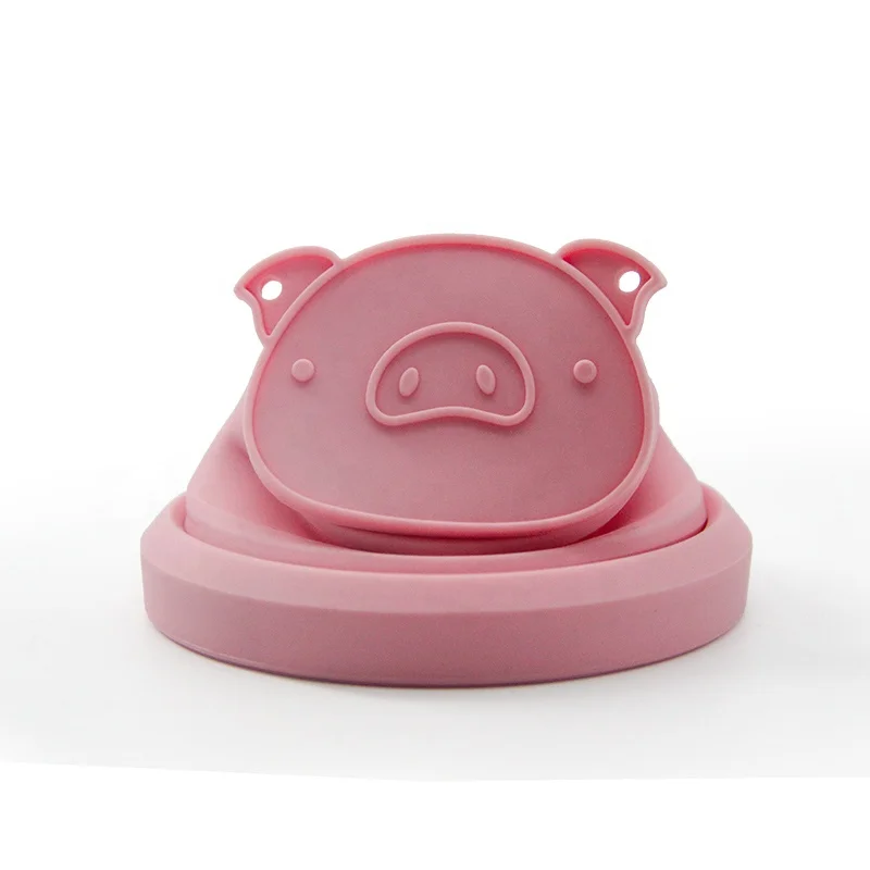Sweet Pig Collapsible Silicone Water Cup Folding and Expandable tea Cup Travel Water Travel Hiking Camping Foldable Cup