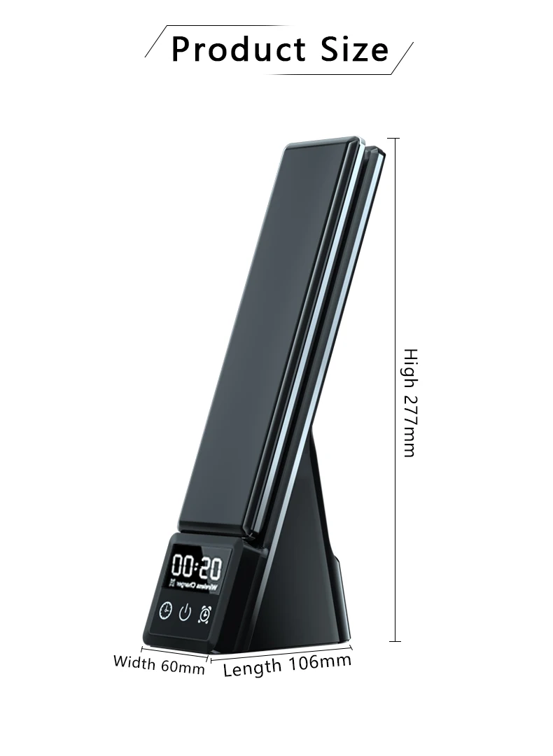 Best selling product 2022 amazon portable wireless phone charger foldable desk lamp wireless charger 3 modes for home