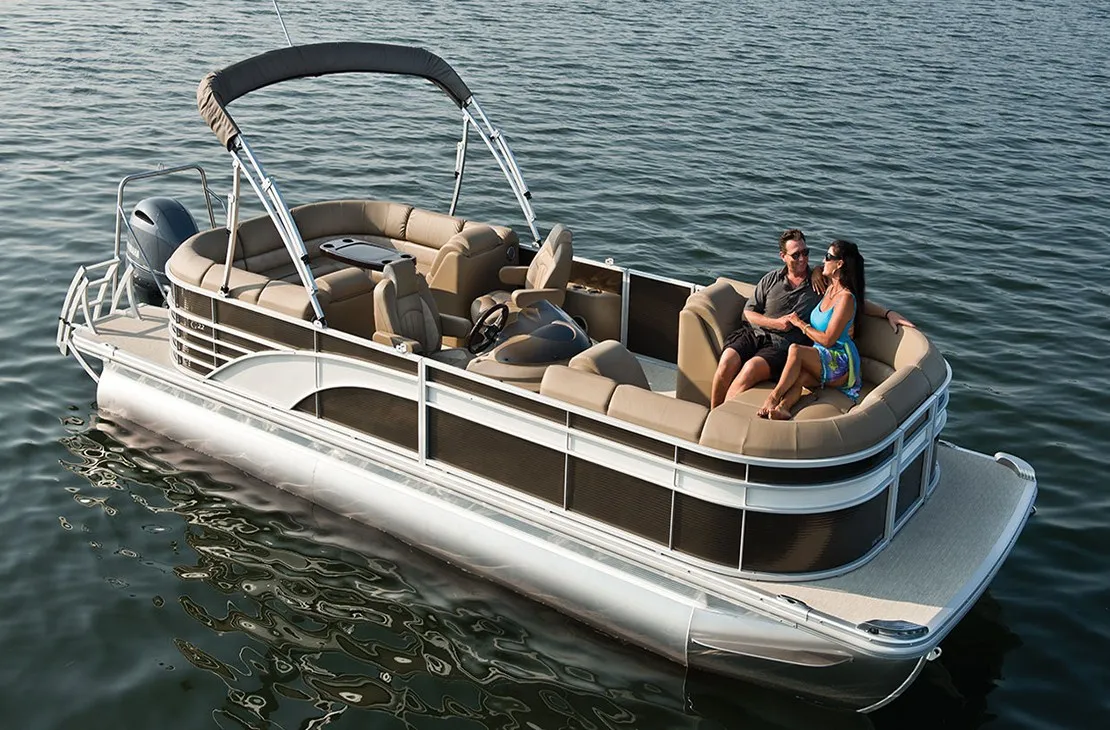  Best New 24 Ft Fishing Tritoon Pontoon Boat For Water Skiing With Slide