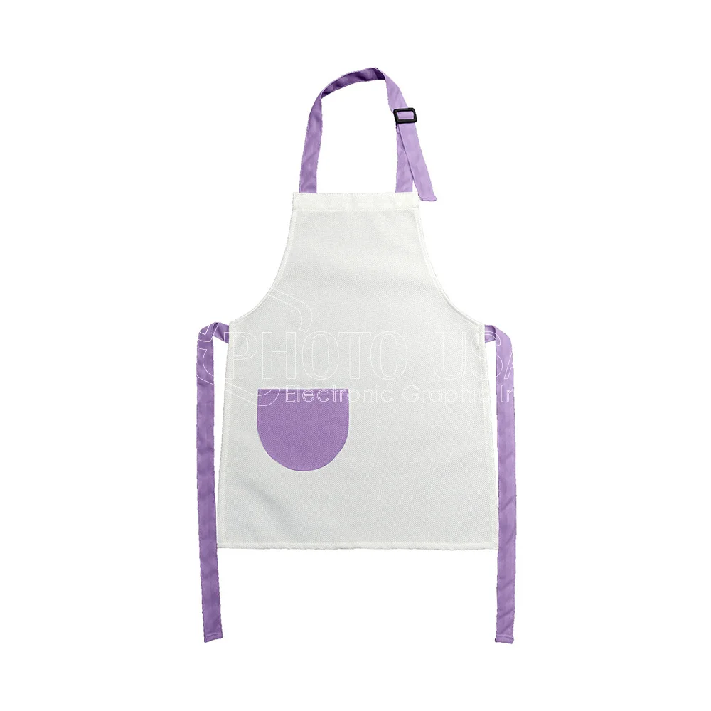 Sublimation Blank Linen Colored Kids Apron Custom Bib Apron