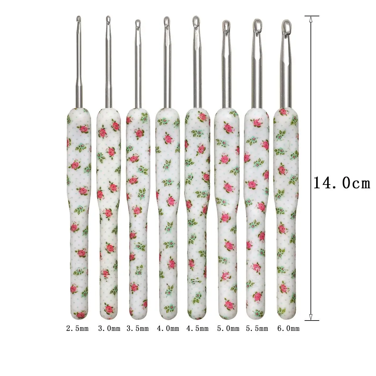 Looen Factory 2-Type Soft Hook Knitting Needles Small Size Silicone Crochet Set DIY Beginners Experienced Crafters Metal Gift