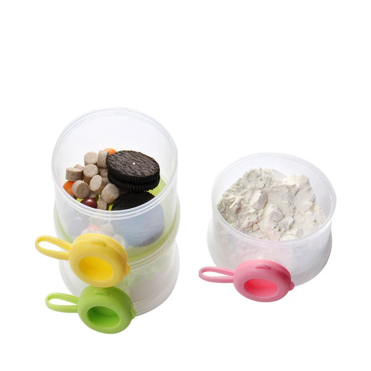 Hot-selling bpa-free 120ML 3 layers side open baby milk powder container food storage box
