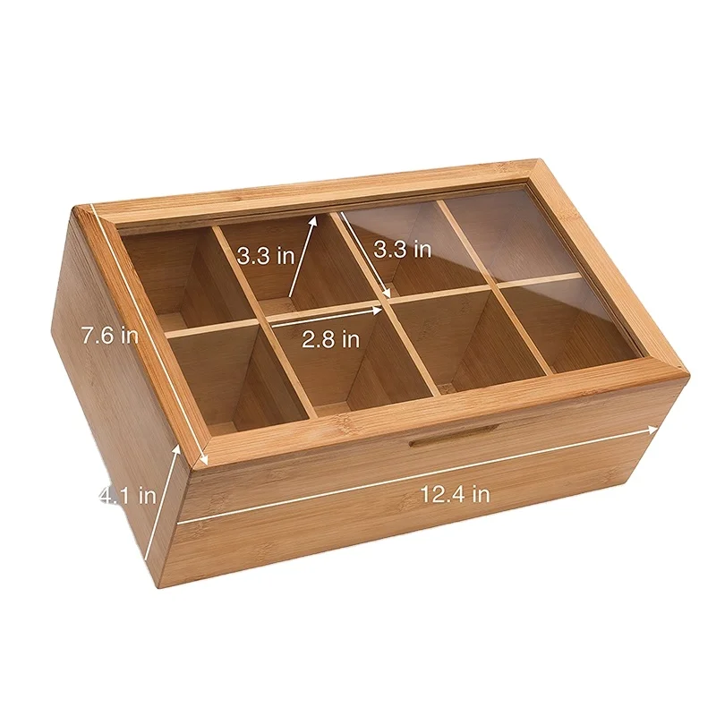 customized luxury wooden tea box storage box Original Tea Pack Bamboo Packaging Box with Logo