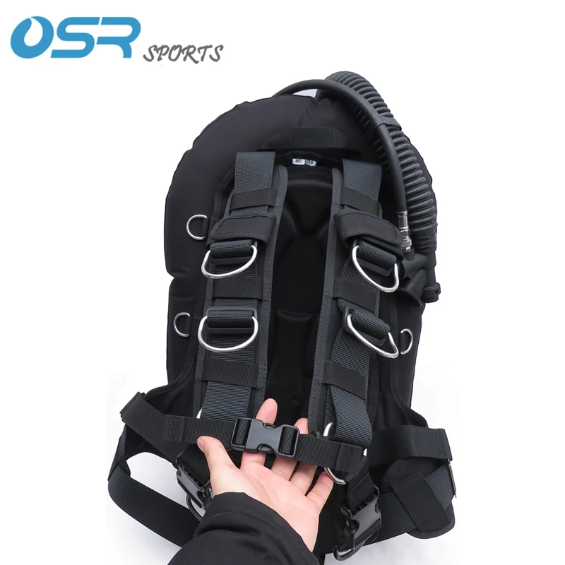 Single tank 30LBS donut BCD scuba tech diving with soft harness backmount