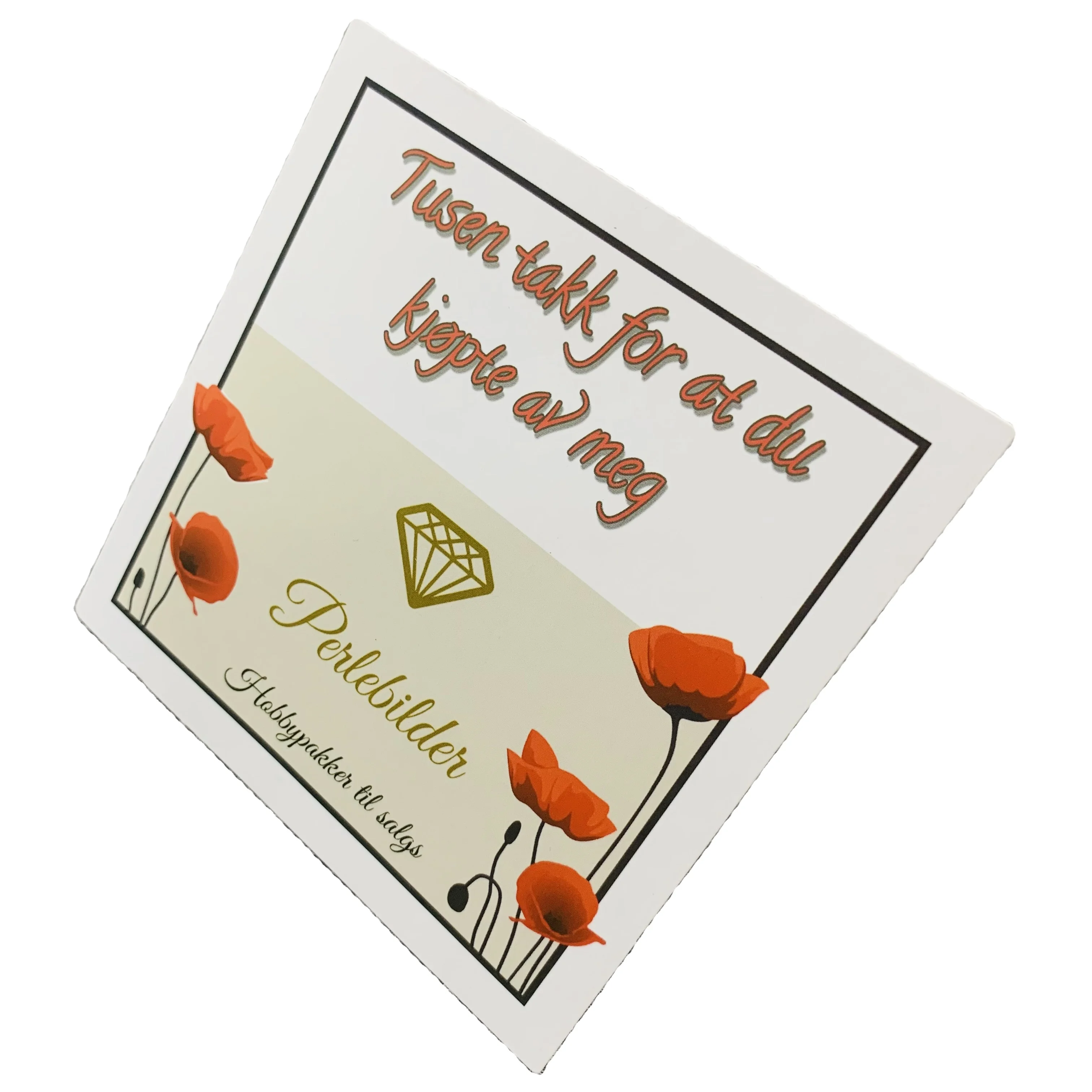 High quality custom logo gold foil stamping gift postcard business card