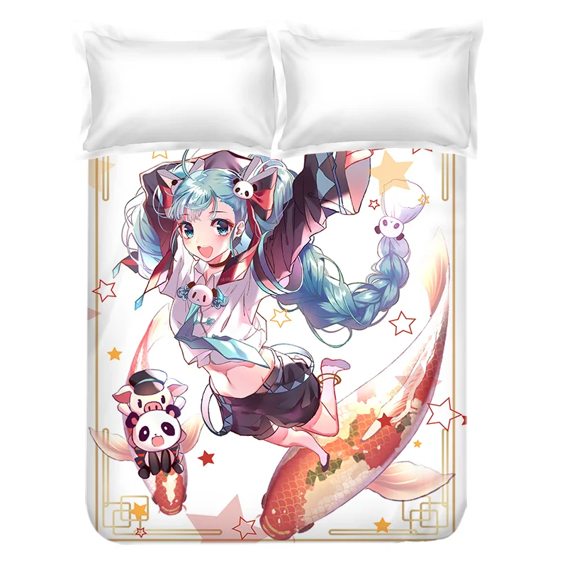 1 Set Custom Design Microfiber 3Pcs 3D Duvet Cover Set/Bedding Set Twin Size