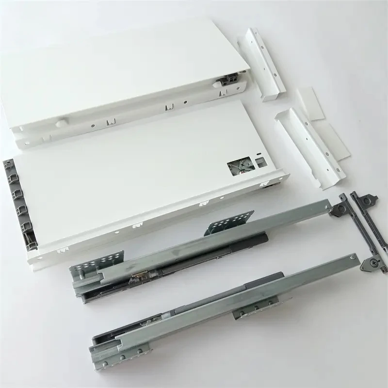 Cold Rolled Steel Under Mount Rail Soft Close Box Drawer System for Kitchen Hardware