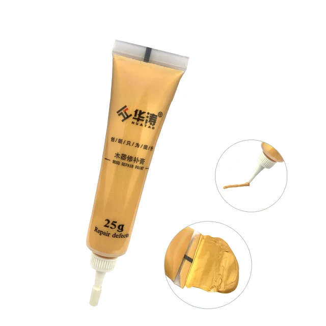 Water-based wood damage repair paint floor gap filling paste furniture repair paste color gold 20g