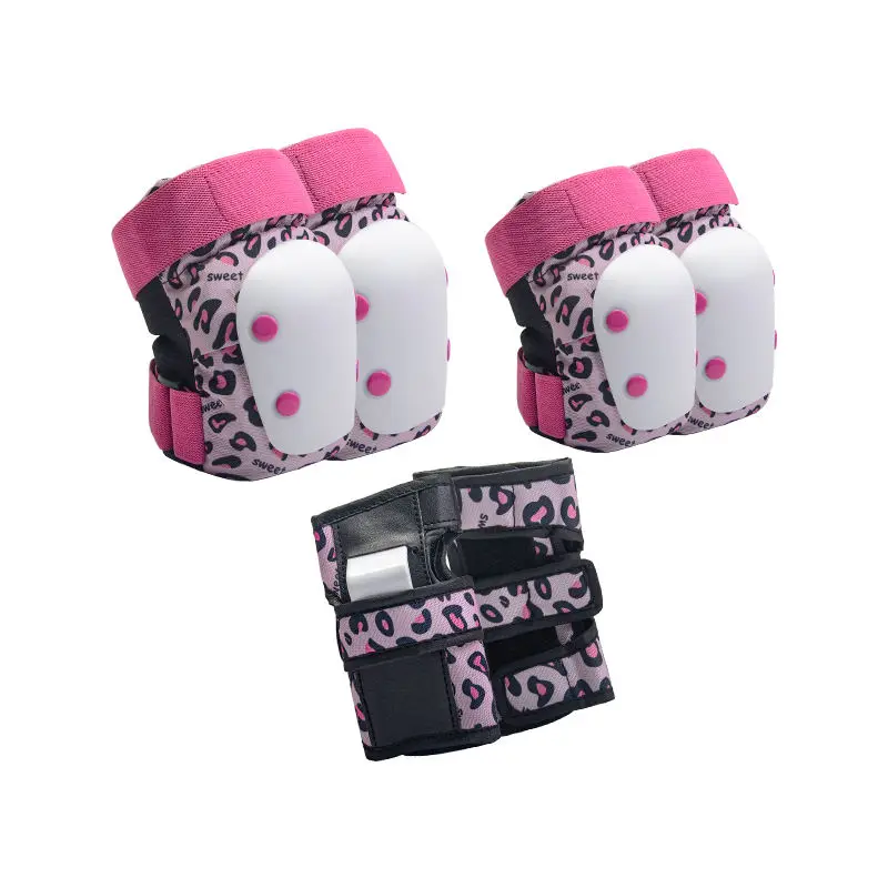 Wholesale Custom Unisex Multi-colored 3 in 1 Sports Protective Gear Elbow Knee Pads Set for Roller Skating Skateboarding Scooter