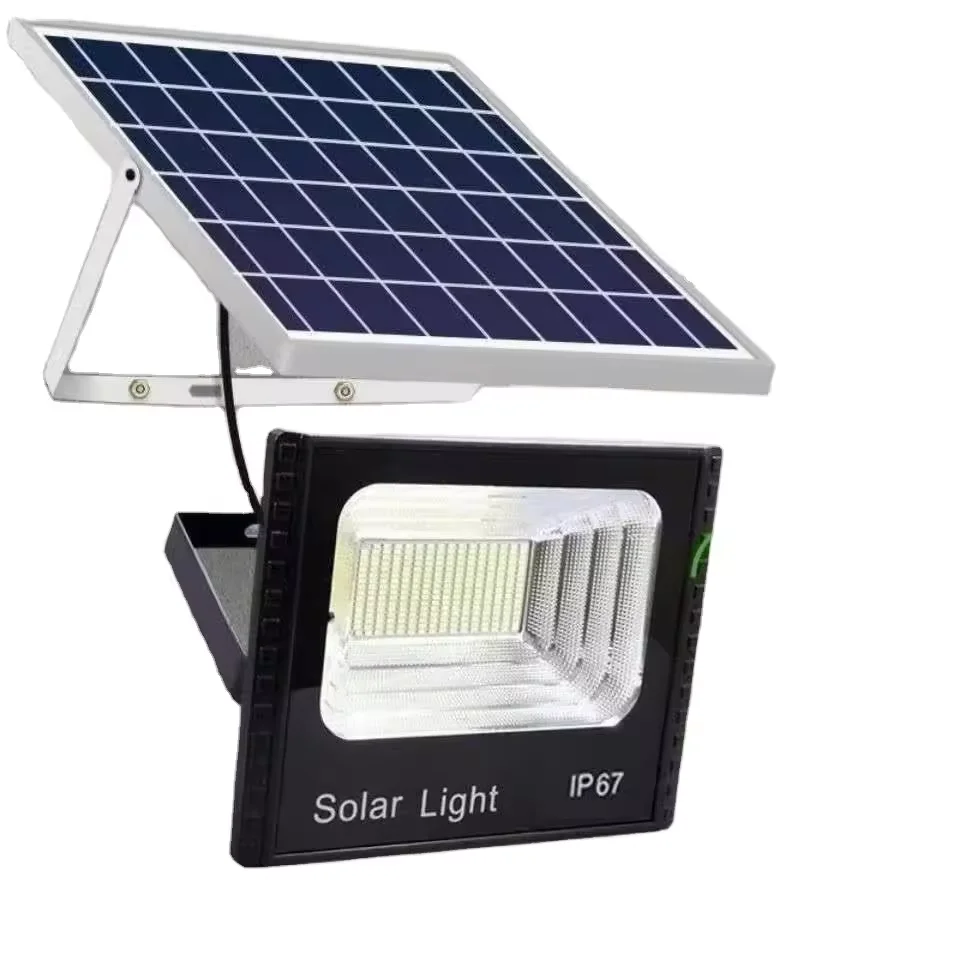 100W 200W 300W outdoor high brightness solar garden light LED solar garden  rechargeable street light floodlight