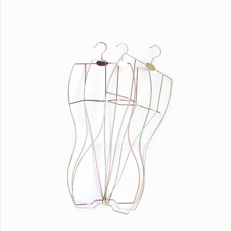 Cheap gold color metal swimwear hanger for lingerie shop